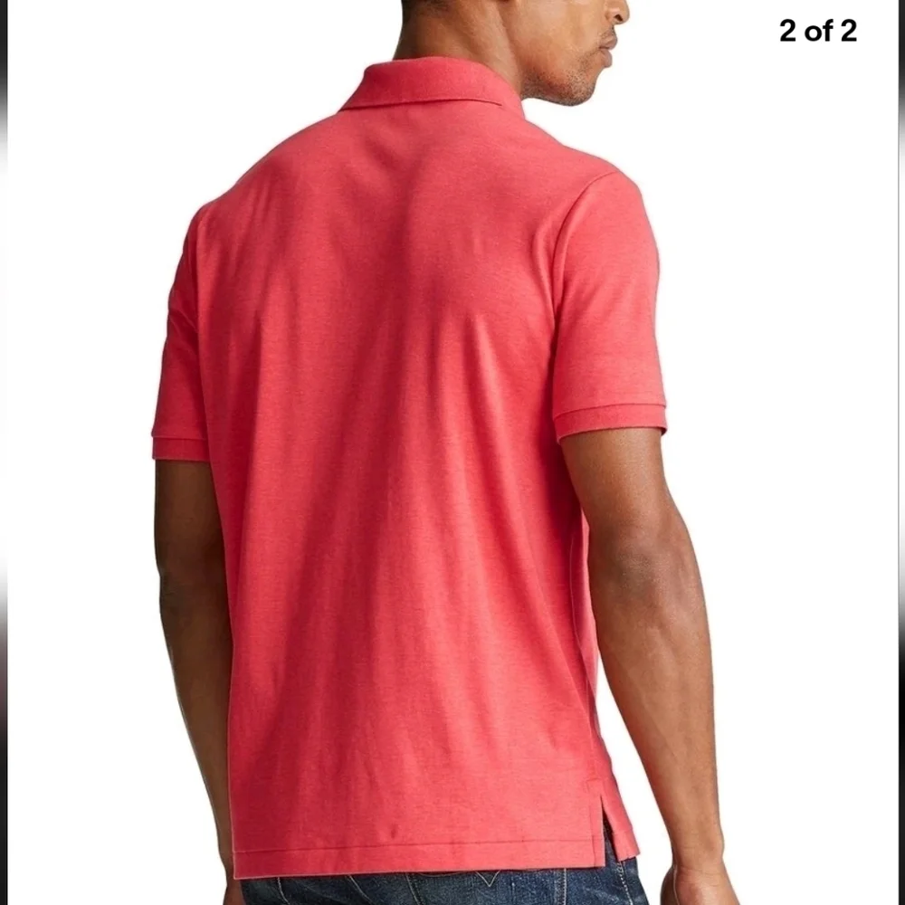 NWT Polo Ralph Lauren Men's Classic Fit Polo Shirt Heathered Rosette Size Large